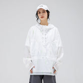 Unisex Jacket Shell Jacket Men's and Women's Loose Hooded Coat Mechanical Style Jacket